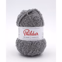 Phildar - Pelote de Laine PHIL DOUCE de 50g - Laine à Tricoter  - 100% POLYESTER - Aiguille n°5 - Couleur SOURIS