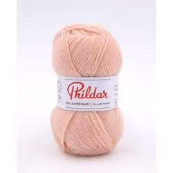 Phildar - Pelote de Laine PHIL SUPER BABY de 25g - Laine à Tricoter - 70% ACRYLIQUE30% LAINE - Aiguille n°3 - Couleur GUIMAUV ...