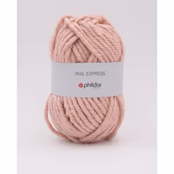 Phildar - Pelote de Laine PHIL EXPRESS de 200g - Laine à Tricoter  - 80% ACRYLIQUE20% LAINE - Aiguille n°12 - Couleur Rose