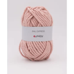 Phildar - Pelote de Laine PHIL EXPRESS de 200g - Laine à Tricoter  - 80% ACRYLIQUE20% LAINE - Aiguille n°12 - Couleur Rose