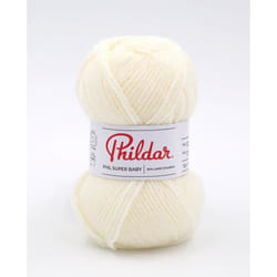Phildar - Pelote de Laine PHIL SUPER BABY de 25g - Laine à Tricoter - 70% ACRYLIQUE30% LAINE - Aiguille n°3 - Couleur CRAIE