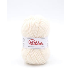 Phildar - Pelote de Laine PHIL SPORT de 50g - Laine à Tricoter  - 49% ACRYLIQUE51% LAINE PEIGNEE - Aiguille n°4 - Couleur ECRU