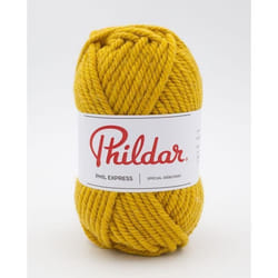 Phildar - Pelote de Laine PHIL EXPRESS de 200g - Laine à Tricoter  - 80% ACRYLIQUE20% LAINE - Aiguille n°12 - Couleur JAUNE