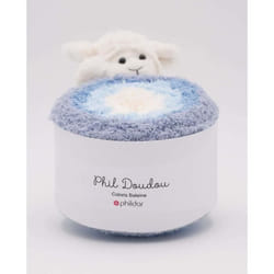 Phildar - Pelote de Laine PHIL DOUDOU de 200g - Laine à Tricoter  - 100% POLYESTER - Aiguille n°5 - Couleur BLEU