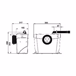 Sanibroyeur, adaptable sur la plupart des WC a sortie horizontale, facilite l'installation de toilettes partout - Silencieux ...