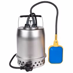 Sanisub Steel 50 A est une pompe en acier inoxydable spécialement conçue pour les inondations : Modèle portatif Déclenchement ...