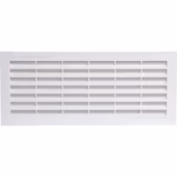 Grille daération - Girpi - 120 x 299 mm - Blanche - Avec moustiquaire