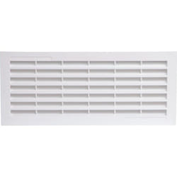 Grille daération - Girpi - 120 x 299 mm - Blanche - Avec moustiquaire
