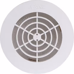 Grille daération ronde - GIRPI - Ø 161 mm - Avec moustiquaire - Blanche
