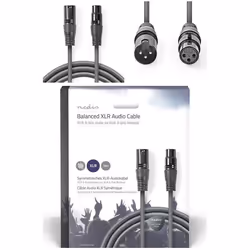 Câble Audio XLR - 3b - 10m - Connecteur Male/Femelle - Résistance 110 Ohms - Souple et Verrouillé
