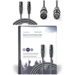 Câble Audio XLR - 3b - 10m - Connecteur Male/Femelle - Résistance 110 Ohms - Souple et Verrouillé