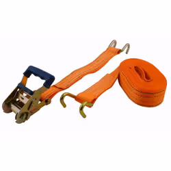 Sangle à cliquet + crochet poids lourd VISO - Larg.50mm - long.8m - SPL801 - Sangle à cliquet + Crochets poids lourd polyeste ...
