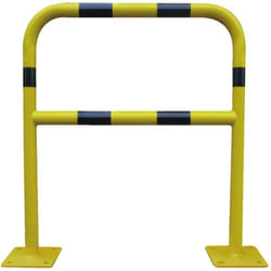 Barriere De Securite a Platineh 1m ø 40 Mm 1000x1000 Jaune