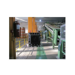 Finish - Barriere de securite avec platine - tube ø40mm - noir - jaune l 1500 x h1000