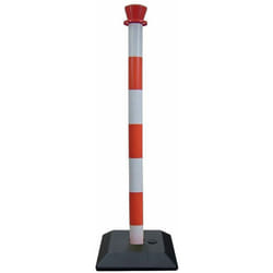 Poteau plastique monobloc rouge/blanc base à lester VISO Ø50 H.950 mm - PPC3001RB