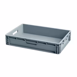 Bacs de manutention palletisable sur palette norme Europe et gerbable.