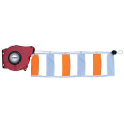 Enrouleur semi-automatique avec bande d'avertissement orange et blanc longueur 15m hauteur 30cm fixation mur ou poteau - viso