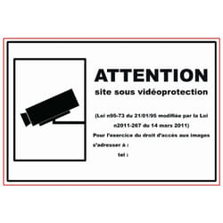 Viso - Plaque Site sous vidéo protection - 280 x 190 mm - LP32