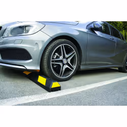 Butée de parking ou de garage Butée de parking en caoutchouc Résiste aux graisses, bases et acides. Bandes réfléchissantes cl ...