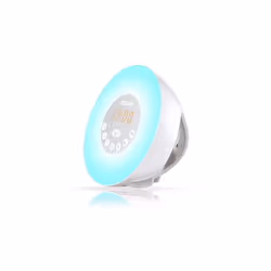 CGV 13027, Réveil numérique, Blanc, 87,5 - 108 MHz, LED, Multicolore, Batterie