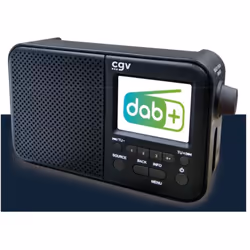 CGV DR7+, Portable, DAB+, 97,5 - 108 MHz, 174.928 - 240 MHz, 1 W, TFT