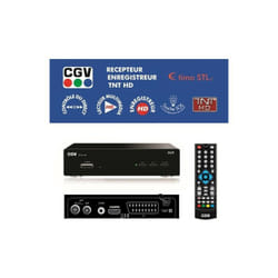 M-e - Décodeur Récepteur tnt hd cgv Etimo STL-2 – 1080p, Enregistreur sur clé usb (pvr), Fonction Timeshift, Lecture Multimédia