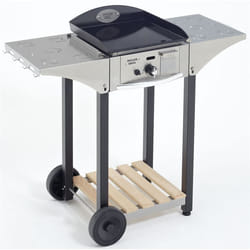 Roller grill - desserte inox et bois pour plancha 400 - chps400