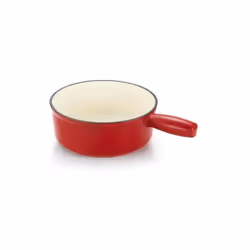 Poêlon fonte émaillée 22 cm rouge de la marque TABLE ET COOK. En fonte émaillée. Diamètre 22 cm. Convient pour 4 personnes. C ...