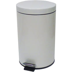 JVD - collecteur à pédale 12L métal blanc - Matériel professionnel