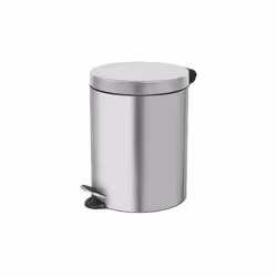 Poubelle à pédale 5L Inox Brillant Poubelle à pédale 5L en Inox finition miroir. Extérieur en métal et bac intérieur en plast ...