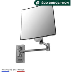JVD - Miroir Galaxy carré simple bras tubulaire - Matériel professionnel