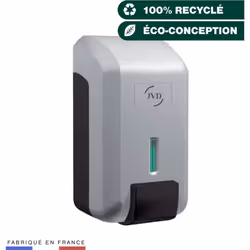 Distributeur Savon Cleanline gel Gris Distributeur de Savon gel Cleanline gris métallisé 700 ml avec un bouton poussoir et ré ...