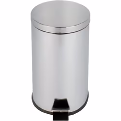 Poubelle à pédale 20L Inox Brillant Collecteur à pédale 20L Inox miroir, extérieur en métal, bac intérieur en plastique noir, ...