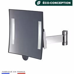 Miroir mural Galaxy lumineux bras plat Miroir GALAXY lumineux à bras plat avec une vision grossissante x3. Fonctionne avec 1  ...