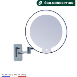 JVD - Miroir Cosmos lumineux chromé bras tubulaire - Matériel professionnel