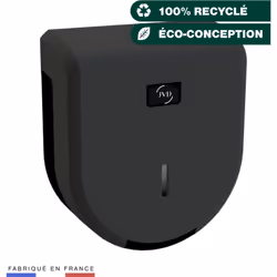 Cleanline Jumbo 400 noir Distributeur de Papier Hygiénique Cleanline JUMBO pour bobine de 400m noir mat. Mandrin de diamètre ...