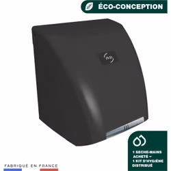 Sèche-mains - Zephyr noir Sèche-mains automatique Zephyr Noir mat à air chaud, conçu pour offrir une solution pratique et dur ...