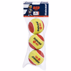 Babolat Red Felt, Balle de tennis sans pression, Balles play+stay stage 3, Rouge, Jaune, Caoutchouc, 3 pièce(s), Toutes les s ...
