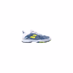 Chaussures de Tennis - BABOLAT - JET TERE - Blanc/Bleu - Confort et Amorti - Durabilité Michelin