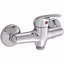Robinet mitigeur de douche - Léto - Mural - Métal - Gris - Cartouche céramique