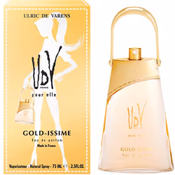 Ulric de Varens Gold-Issime Eau De Parfum 75ml, Femmes, 75 ml, fleur d'oranger, soupçon de pêche, aldéhydes, ylang-ylang, jas ...