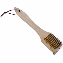 Brosse - COOKIN GARDEN - 2 en 1 - Nettoie-grille - Bois