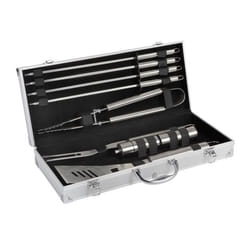 Valisette 9 ustensiles COOKIN GARDEN CHEF BBQ - Accessoires en inox pour barbecue
