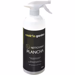 Nettoyant pour plancha cook'in garden Vaporisateur 500ml Dégraisse la plaque de cuisson Composition : - Agents de surface non ...
