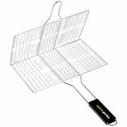 Grille double 6 steacks - COOKIN GARDEN - Cookin Garden - Charbon - 34 x 22 cm - Manche soft Touch