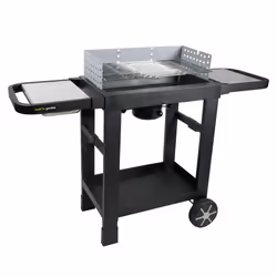 Cook'in Garden EASY 60, Barbecue, Charbon de bois (combustible), 8 personne(s), Chariot, Réseau, Noir