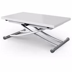 Table basse relevable Carrera Blanc laqué