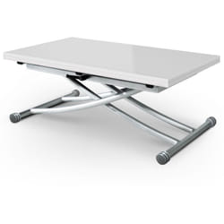 Table basse relevable Carrera Blanc laqué