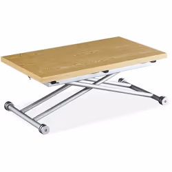 Table basse relevable Carrera Chêne clair