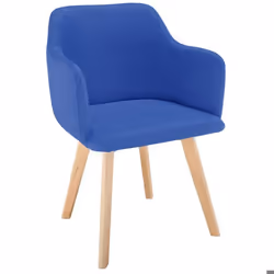 Chaise style scandinave Candy Tissu Bleu